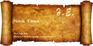 Hauk Emma névjegykártya